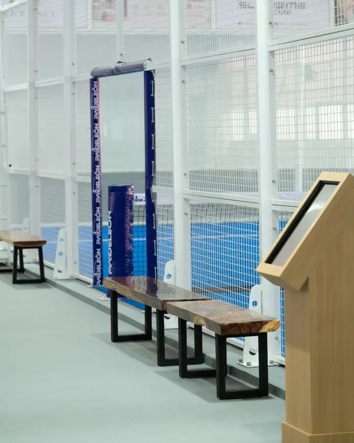 Courtside bench and VisionPad