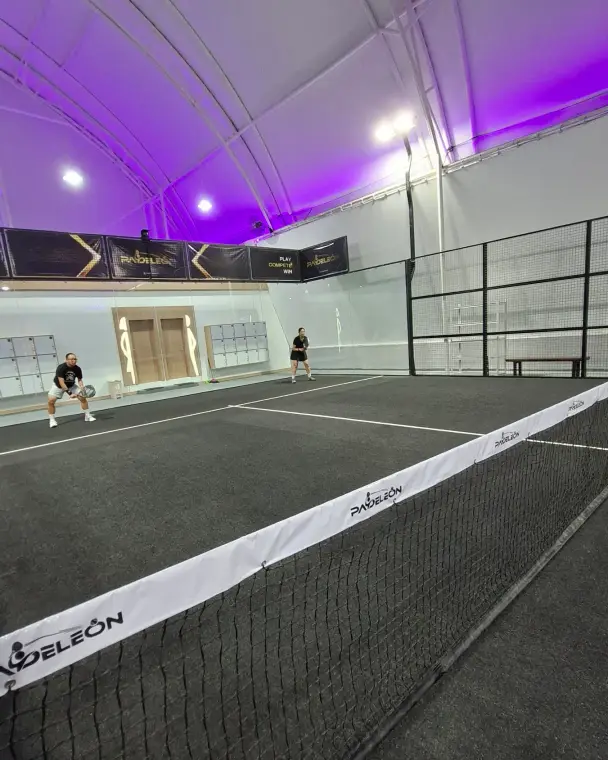 The black court with its net