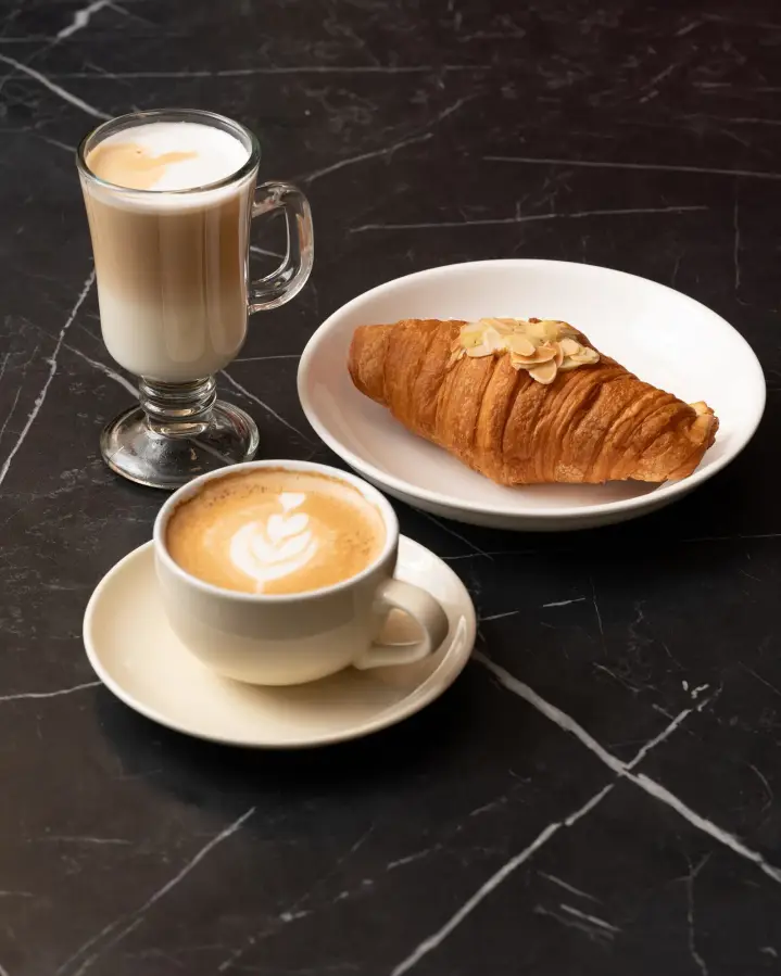 Coffee and croissant