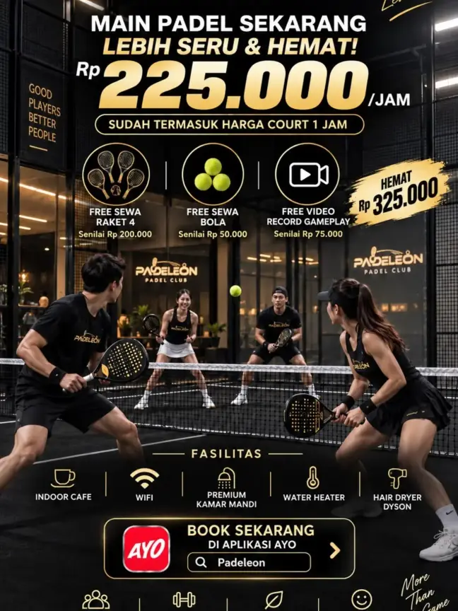 Padeleon Rp225,000 all-in promo poster